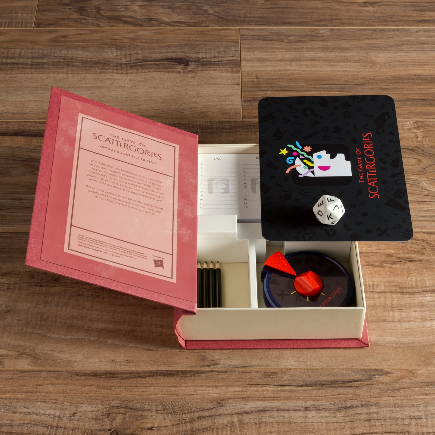 The Game of Scattergories Vintage Bookshelf Edition – Storage